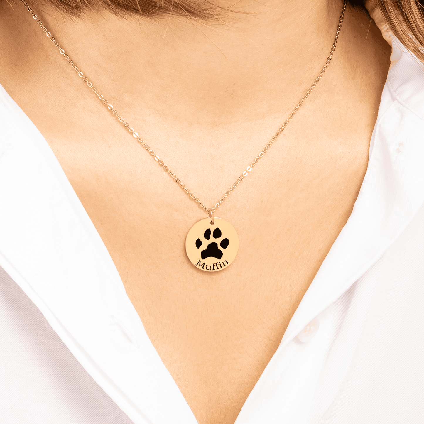 Personalize Paw Print Necklace