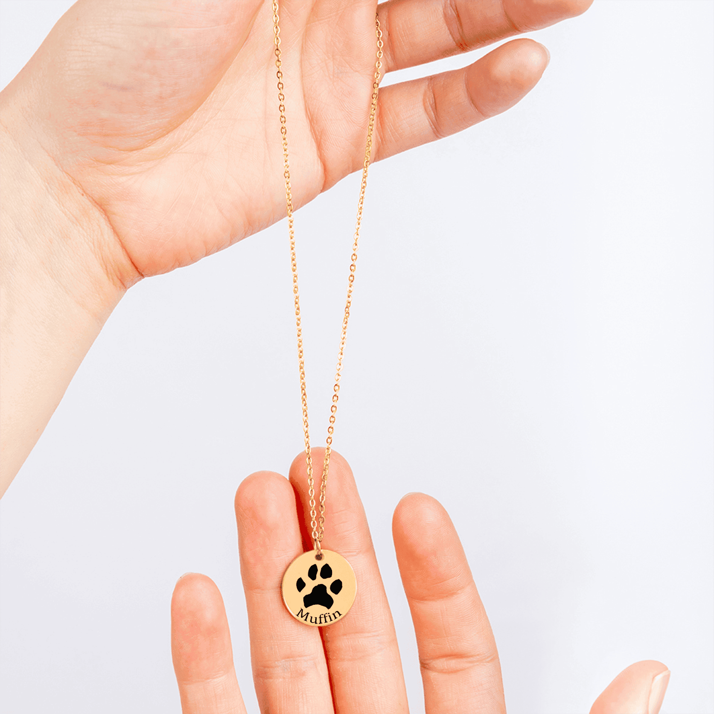 Personalize Paw Print Necklace