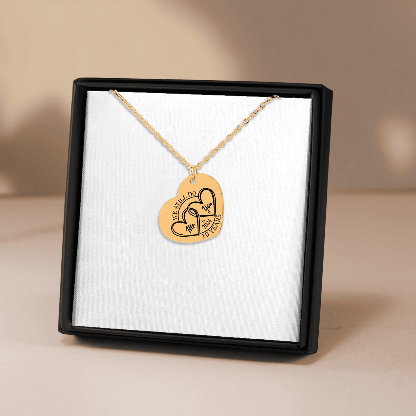 10th Year Anniversary Heart Necklace