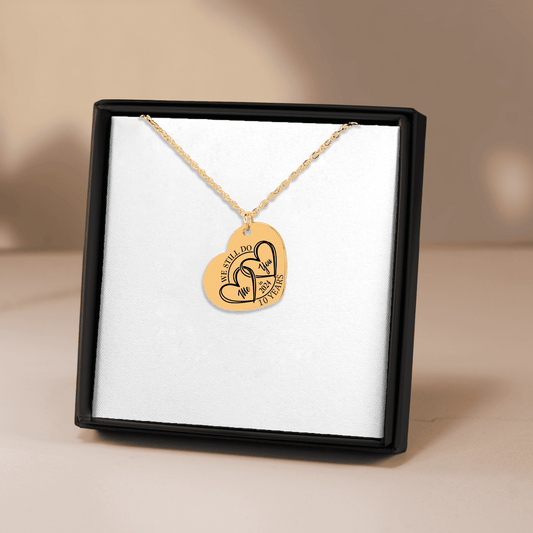10th Year Anniversary Heart Necklace