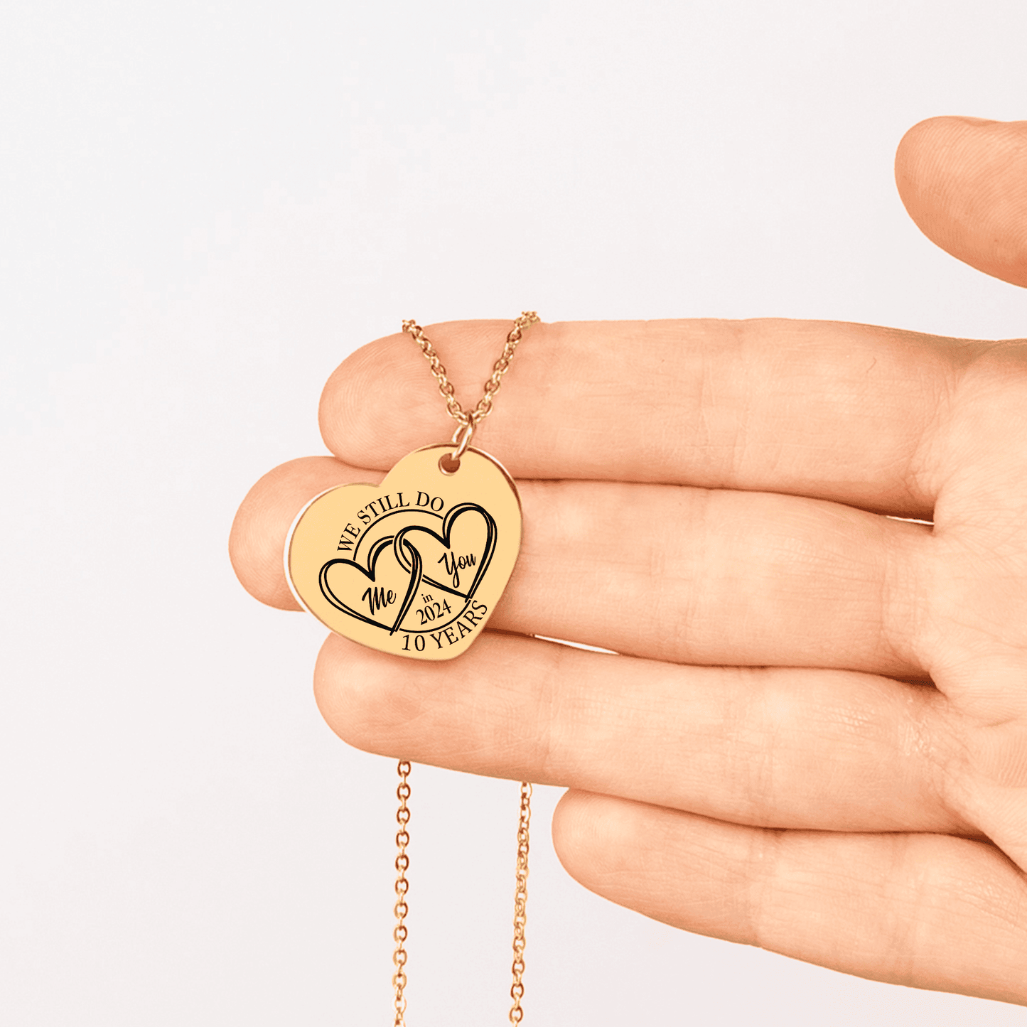 10th Year Anniversary Heart Necklace