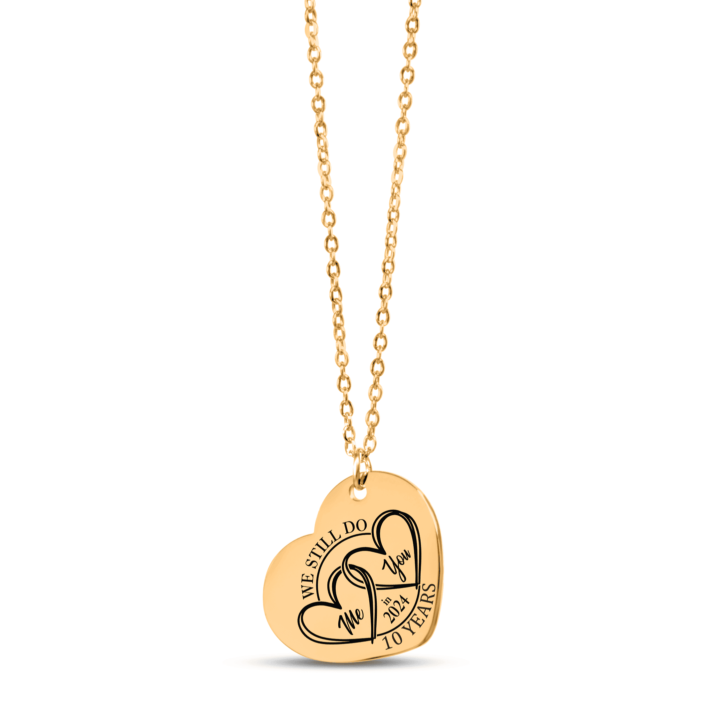 10th Year Anniversary Heart Necklace