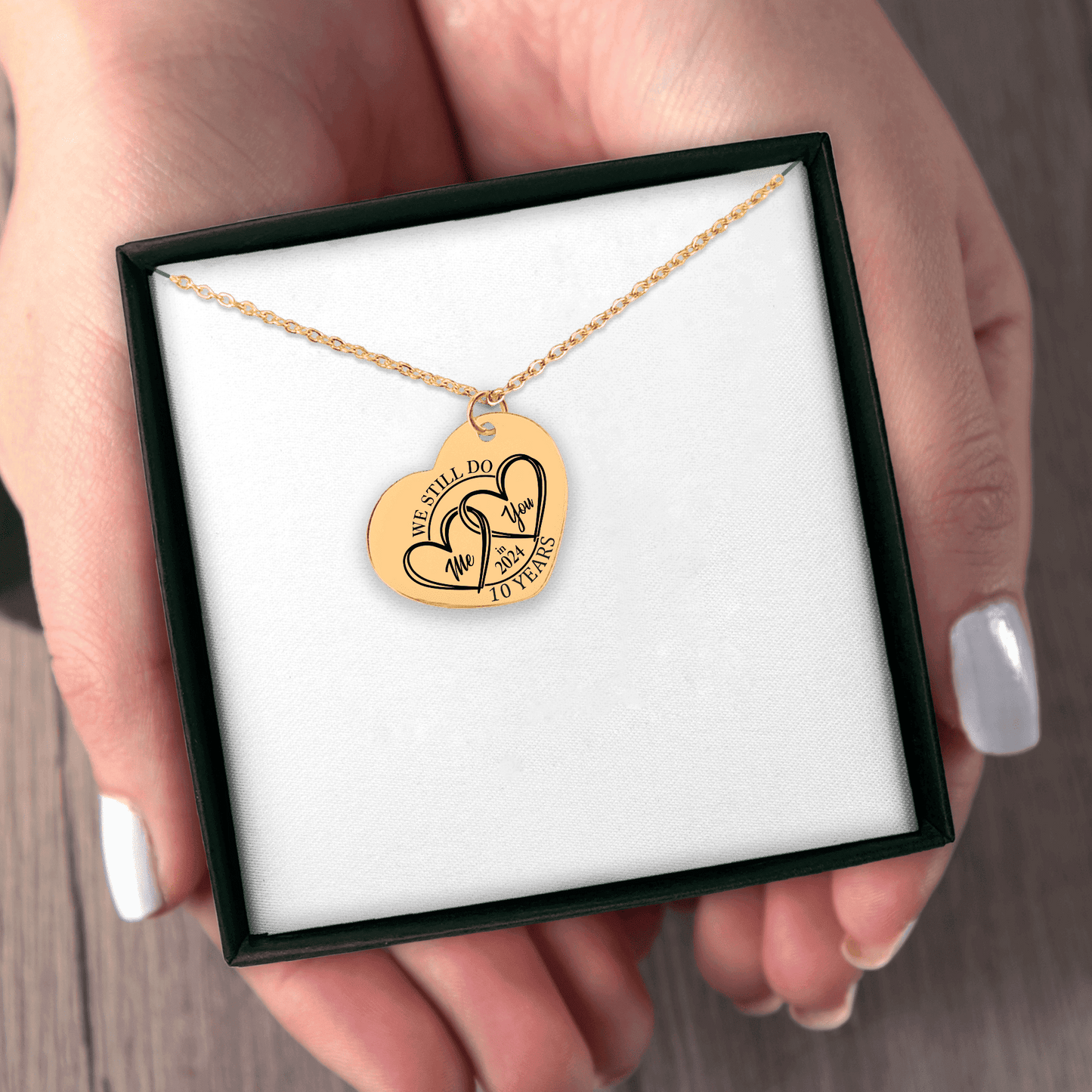 10th Year Anniversary Heart Necklace